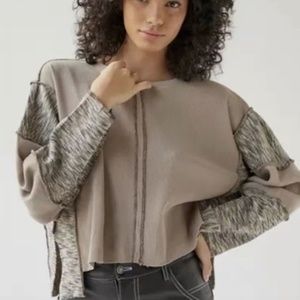 Urban Outfitters Rory Spliced Waffle Knit Top Small BDG